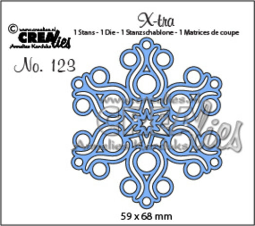 Crealies X-tra Dies No. 123 Snowflake B (CLXtra123)