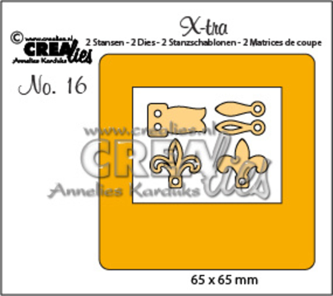 Crealies X-tra Dies No. 16 Diaframe + Closures (CLXtra16)
