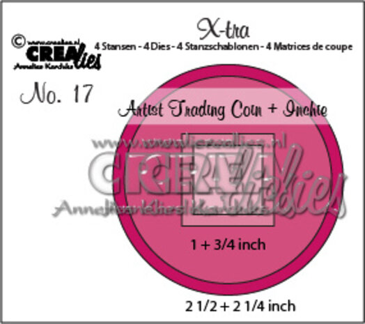 Crealies X-tra Stansen No. 17 Artist Trading Coin And Inchie (CLXtra17)