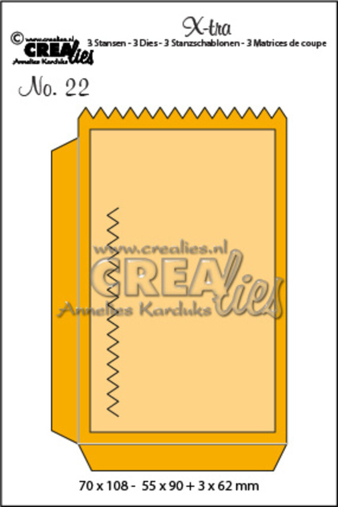 Crealies X-tra Stansen No. 22 Klein Zakje (CLXtra22)