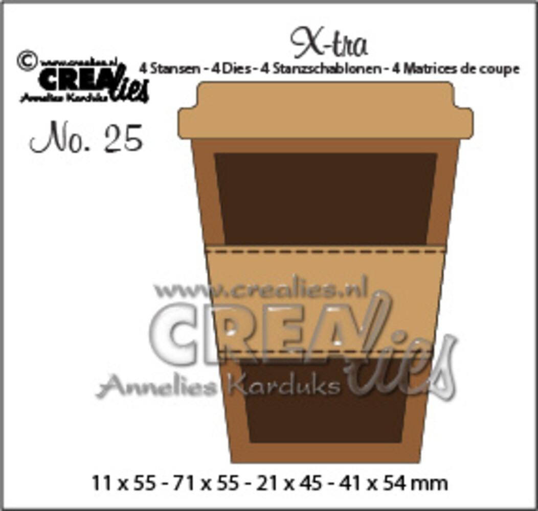 Crealies X-tra Stansen No. 25 Mok Om Mee Te Nemen (Klein) (CLXtra25) Crealies X-tra Stansen No. 25 Mok Om Mee Te Nemen (Klein) (CLXtra25)