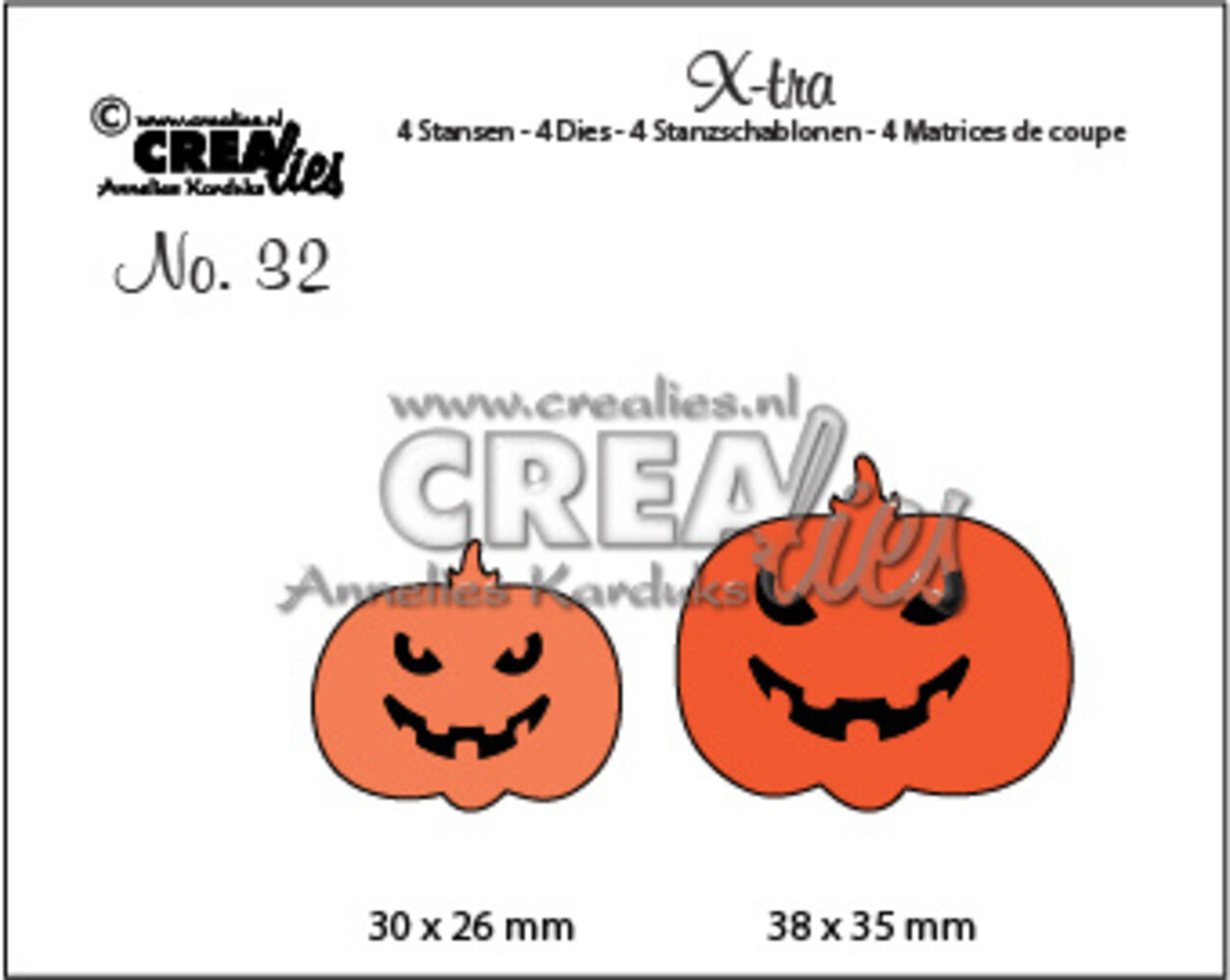 Crealies X-tra Stansen No. 32 Griezelige Pompoenen (CLXtra32)