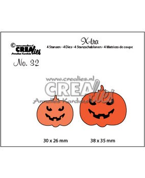 Crealies X-tra Dies No. 32 Creepy Pumpkins (CLXtra32)