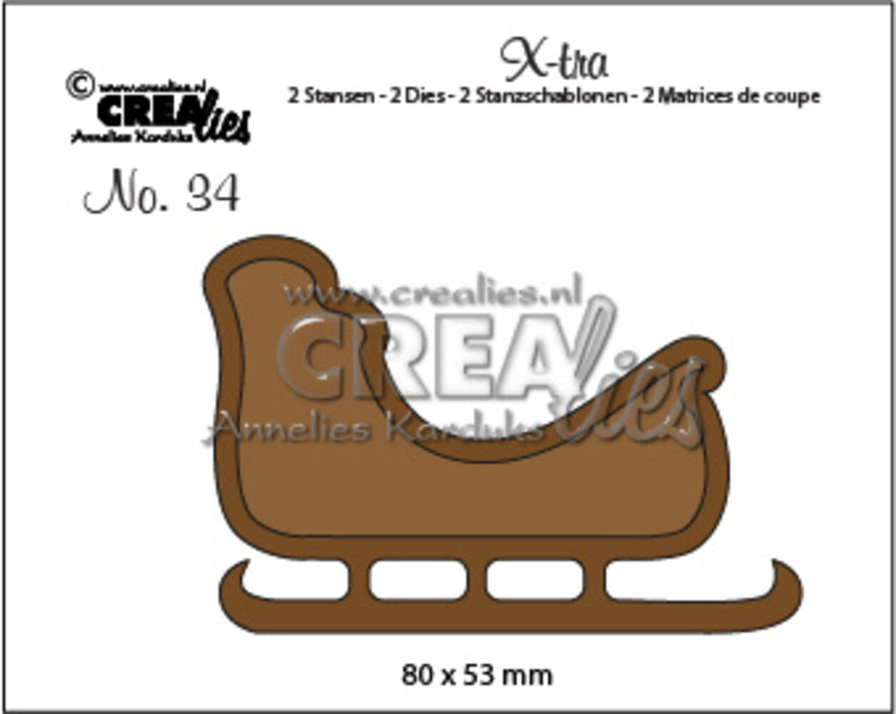 Crealies X-tra Dies No. 34 Sled (CLXtra34)