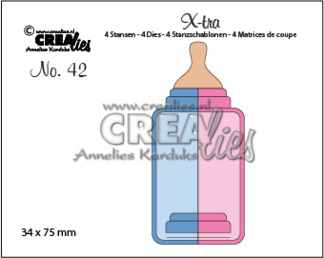 Crealies X-tra Stansen No. 42 Zuigfles (Middel) (CLXtra42)