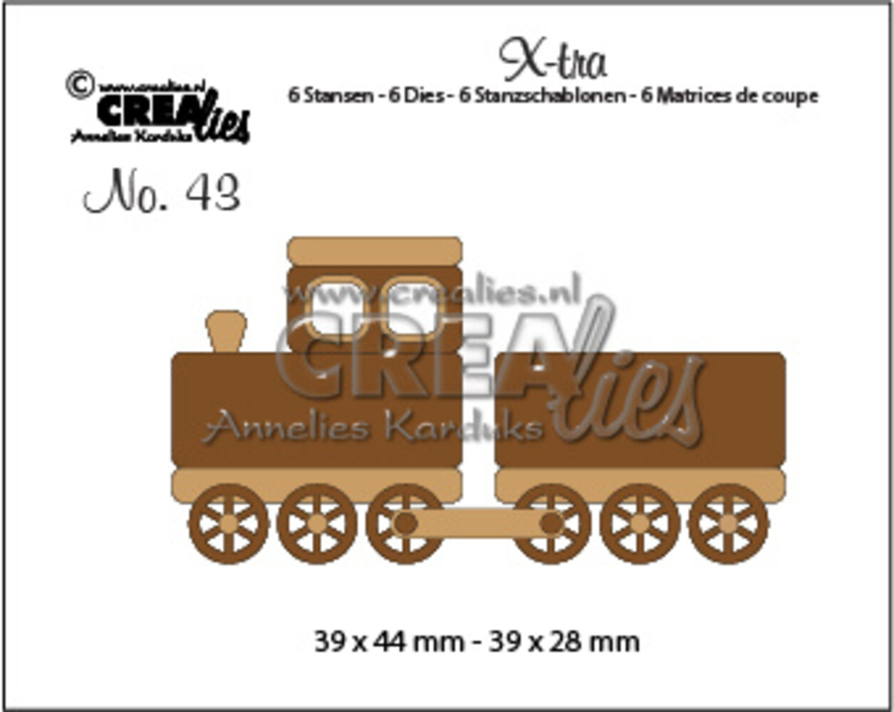 Crealies X-tra Stansen No. 43 Trein + Wagon (Klein) (CLXtra43)
