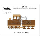 Crealies X-tra Stansen No. 43 Trein + Wagon (Klein) (CLXtra43)