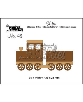 Crealies X-tra Stansen No. 43 Trein + Wagon (Klein) (CLXtra43)