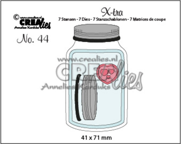 Crealies X-tra Dies No. 44 Mason Jar (Medium) (CLXtra44)