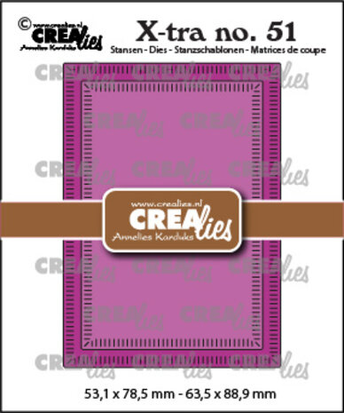 Crealies X-tra Dies No. 51 ATC with Small Stripes (CLXtra51) Crealies X-tra Dies No. 51 ATC with Small Stripes (CLXtra51)