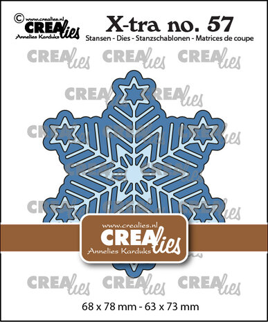 Crealies X-tra Stansen No. 57 Geometrische Sneeuwvlok Klein (CLXtra57)