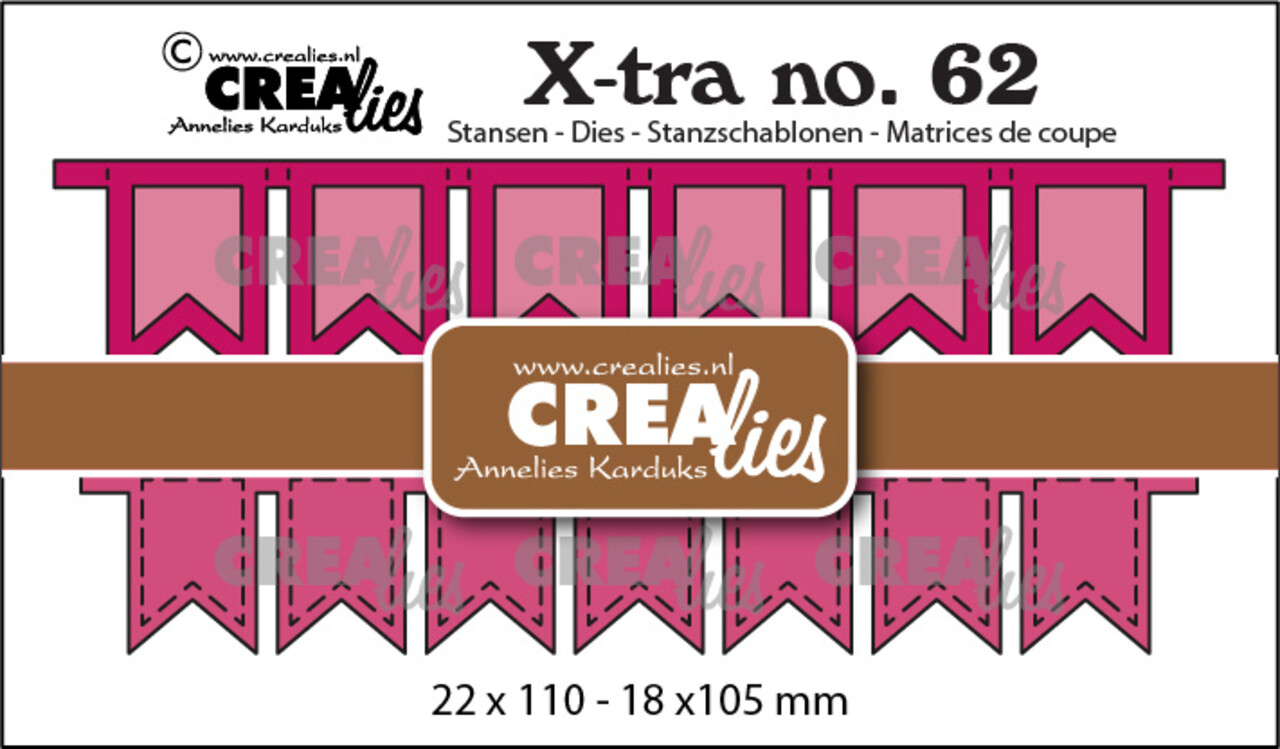 Crealies X-tra Dies No. 62 Fishtail Banners (CLXtra62)