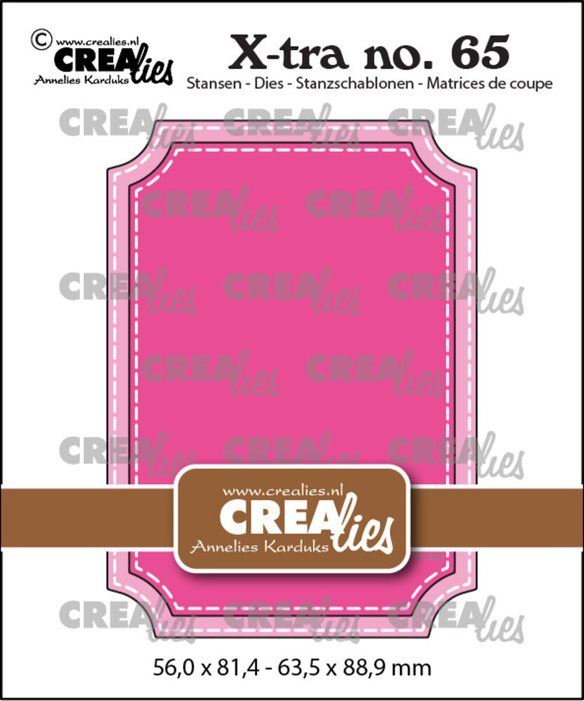 Crealies X-tra Dies No. 65 ATC Ticket with Stitch (CLXtra65) Crealies X-tra Dies No. 65 ATC Ticket with Stitch (CLXtra65)