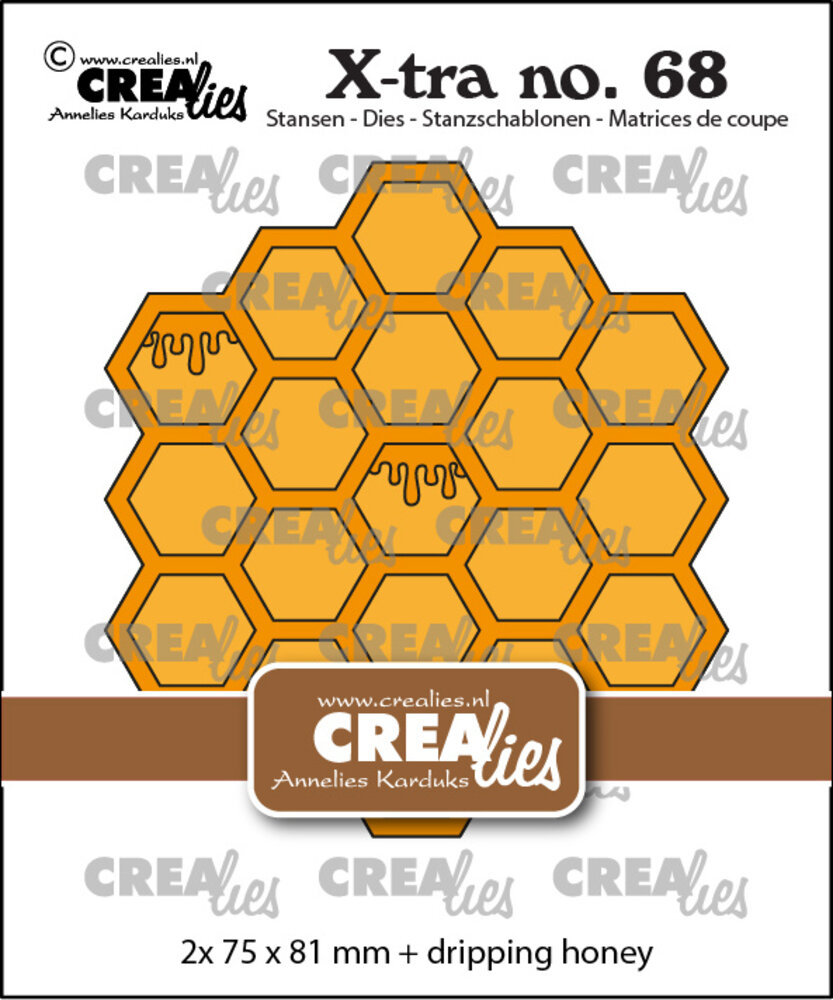 Crealies X-tra Dies No. 68 Honeycomb (CLXtra68)