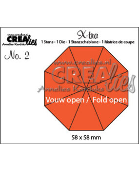 Crealies X-tra Stansen No. 2 Vouw Open 8 Delen (CLXtra02)