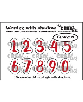 Crealies Wordzz With Shadow Dies Dutch No. 99 Numbers (CLWZ99)