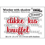Crealies Wordzz With Shadow Dies Dutch No. 7 Dikke Kus/Knuffel (CLWZ07)