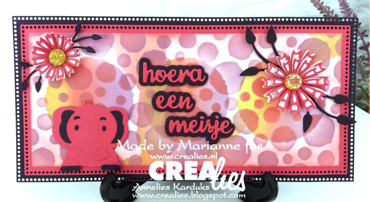 Crealies Wordzz With Shadow Dies Dutch No. 6 Hoera Een Baby/Meisje/Jongen (CLWZ06)