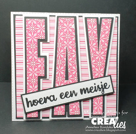 Crealies Wordzz With Shadow Dies Dutch No. 6 Hoera Een Baby/Meisje/Jongen (CLWZ06)