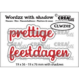 Crealies Wordzz With Shadow Stansen Dutch No. 2 Prettige Feestdagen (CLWZ02)