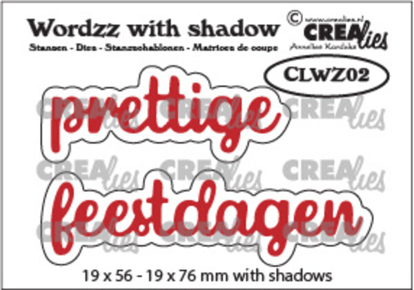 Crealies Wordzz With Shadow Dies Dutch No. 2 Prettige Feestdagen (CLWZ02) Crealies Wordzz With Shadow Dies Dutch No. 2 Prettige Feestdagen (CLWZ02)