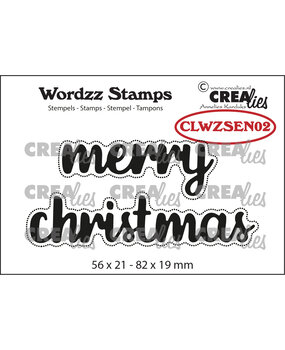 Crealies Wordzz Stempels English No. 2 Merry Christmas (CLWZSEN02)