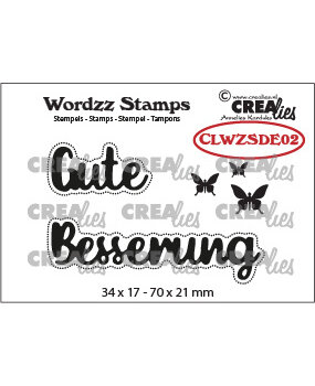 Crealies Wordzz Stempels German No. 2 Gute Besserung (CLWZSDE02)