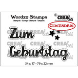 Crealies Wordzz Stempels German No. 1 Zum Geburtstag (CLWZSDE01)