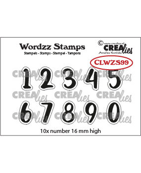 Crealies Wordzz Stempels Dutch No. 99 Cijfers (CLWZS99) (DISCONTINUED)