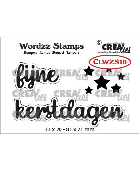 Crealies Wordzz Stempels Dutch No. 10 Fijne Kerstdagen (CLWZS10)