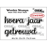 Crealies Wordzz Stamps Dutch No. 9 Hoera Jaar Getrouwd (CLWZS09)