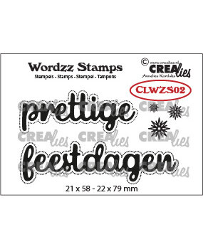 Crealies Wordzz Stempels Dutch No. 2 Prettige Feestdagen (CLWZS02)