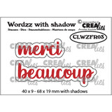 Crealies Wordzz With Shadow Stansen French No. 3 Merci Beaucoup (CLWZFR03)