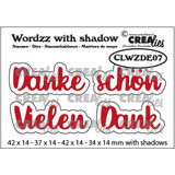 Crealies Wordzz With Shadow Dies German No. 7 Danke Schön / Vielen Dank (CLWZDE07)