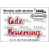 Crealies Wordzz With Shadow Stansen German No. 2 Gute Besserung (CLWZDE02)