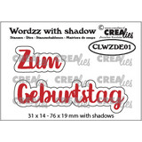 Crealies Wordzz With Shadow Dies German No. 1 Zum Geburtstag (CLWZDE01)