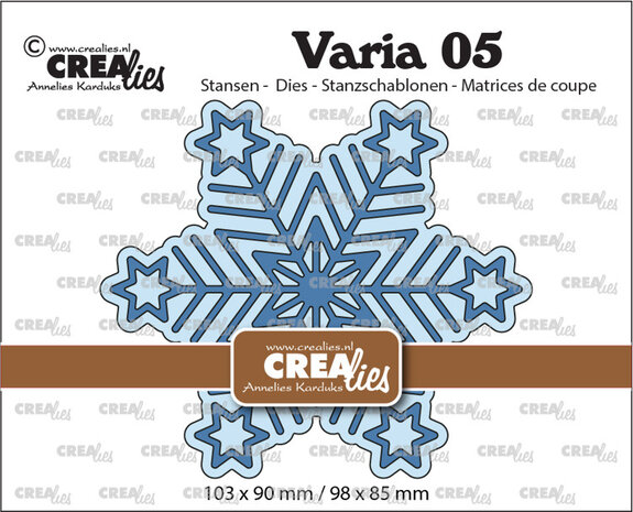 Crealies Varia Stansen No. 05 Geometrische Sneeuwvlok Groot (CLVaria05)