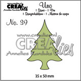 Crealies Uno Stansen No. 39 Kerstboom Dun (CLUno39)
