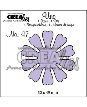 Crealies Uno Stansen No. 47 Bloemen 19 (CLUno47)