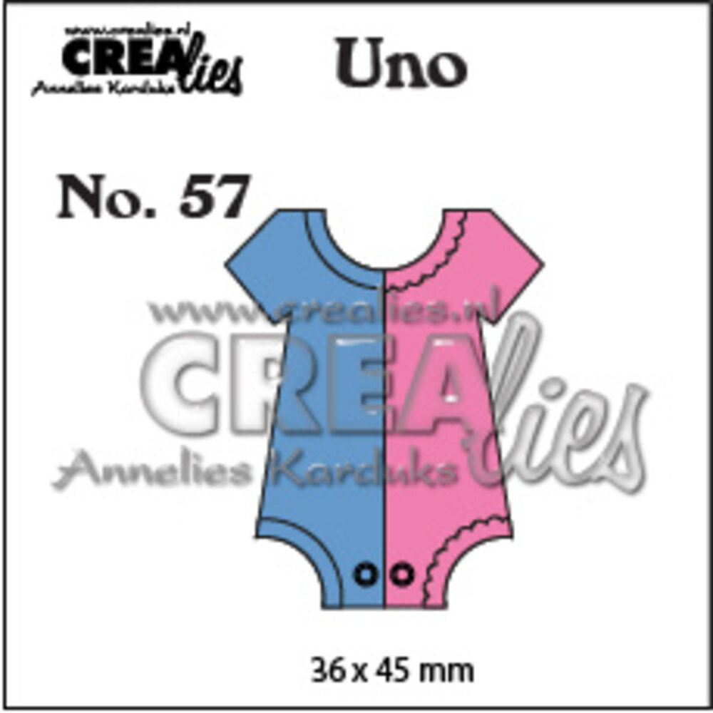 Crealies Uno Stansen No. 57 Romper (Klein) (CLUno57)