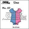 Crealies Uno Dies No. 57 Onesie (Small) (CLUno57)