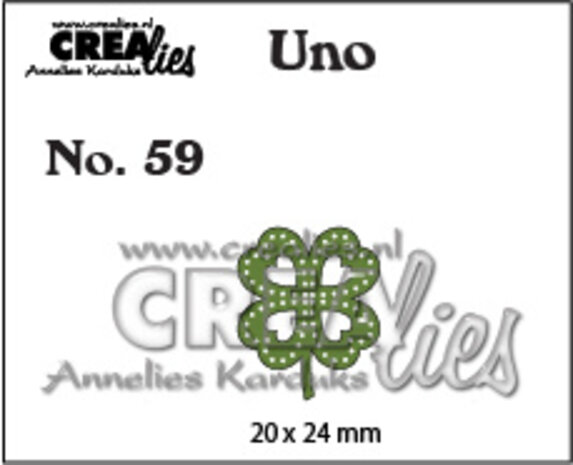 Crealies Uno Stansen No. 59 Klavertje Vier (CLUno59)