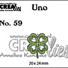 Crealies Uno Stansen No. 59 Klavertje Vier (CLUno59)