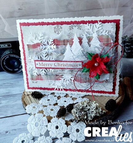 Crealies Uno Stansen No. 63 Kerstster Ronde Bladeren (CLUno63)