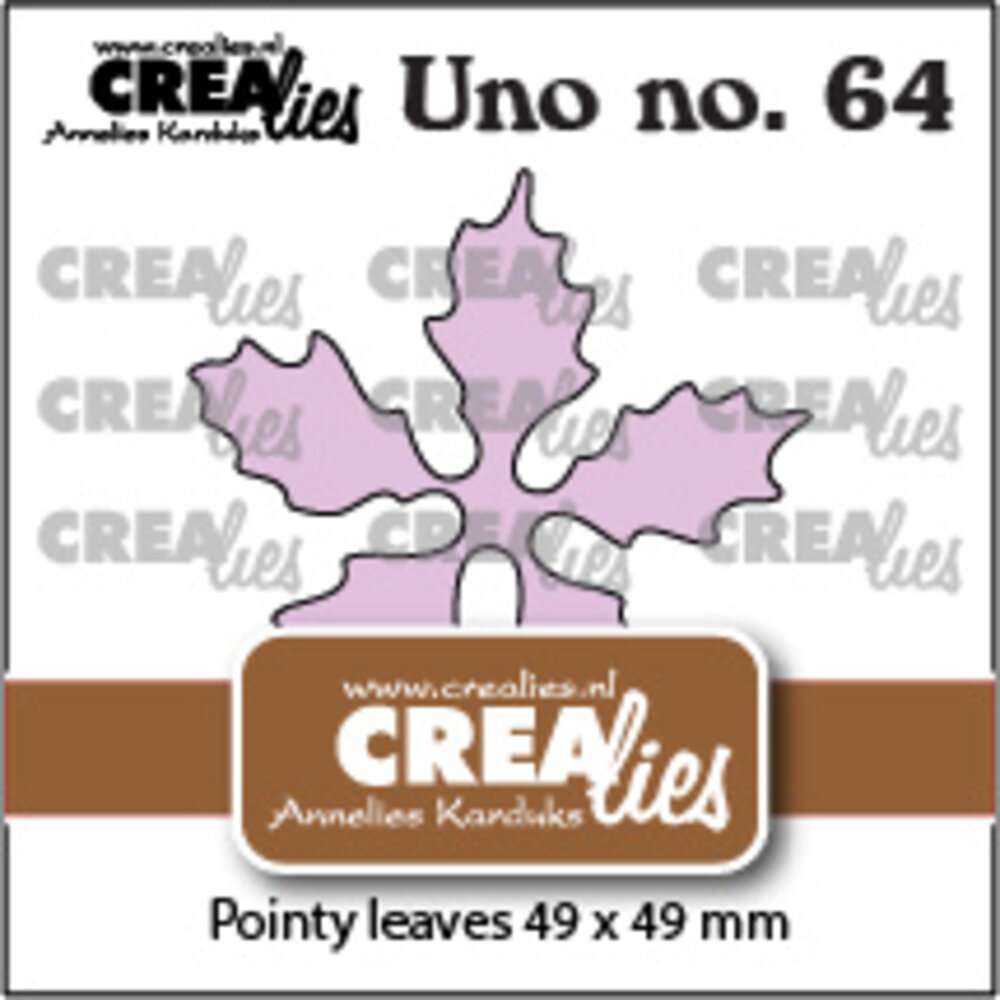 Crealies Uno Dies No. 64 Poinsettia Pointy Leaves (CLUno64)