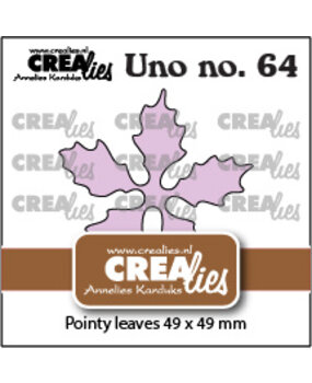 Crealies Uno Stansen No. 64 Kerstster Puntige Bladeren (CLUno64)