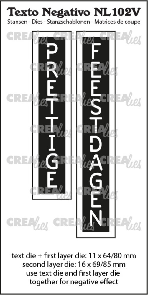 Crealies Texto Negativo Stansen Dutch No. 102V Prettige Feestdagen (NL102V) Crealies Texto Negativo Stansen Dutch No. 102V Prettige Feestdagen (NL102V)