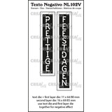 Crealies Texto Negativo Stansen Dutch No. 102V Prettige Feestdagen (NL102V)