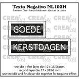 Crealies Texto Negativo Dies Dutch No. 103H Goede Kerstdagen (NL103H)