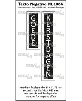 Crealies Texto Negativo Stansen Dutch No. 103V Goede Kerstdagen (NL103V)